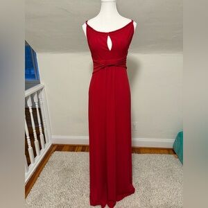 Nanette Lepore Red Maxi Dress with Keyhole Detail Size 6